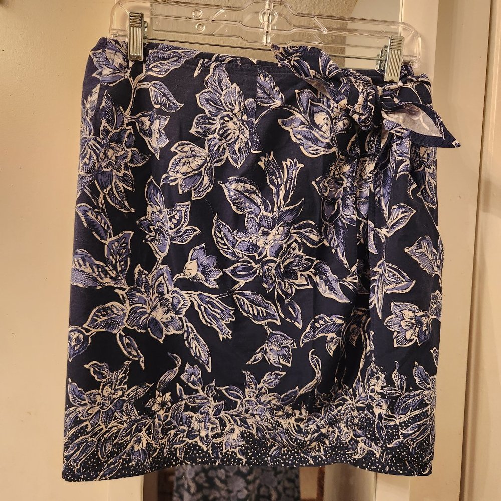 Ellen Tracy Company Wrap Mini Skirt